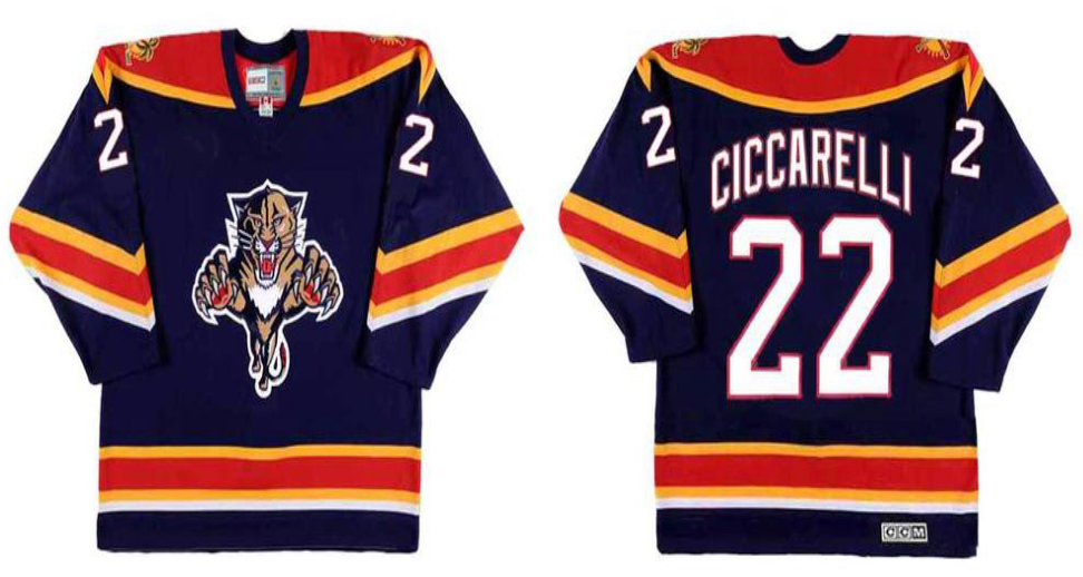 2019 Men Florida Panthers #22 Ciccarelli blue CCM NHL jerseys